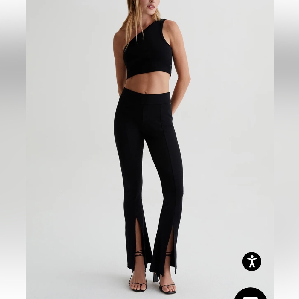 AG x EmRata Morrison Flare Leg Split Hem Pants